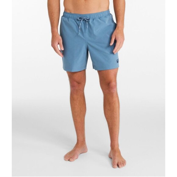 L.L. Bean Grey Men's Vacationland Stretch Swim Trunks Shorts Size Large Beachy - Picture 1 of 14